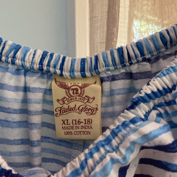 Blue striped cotton summer dress - Picture 5 of 6